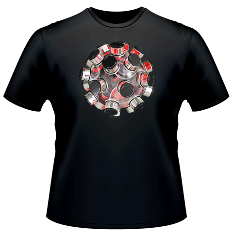 T-Shirt with Disco Ball Design
